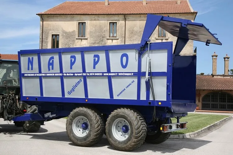 RIMORCHIO DUMPER BIASSE CON SOSPENSIONE BALESTRATA O RIGIDA
